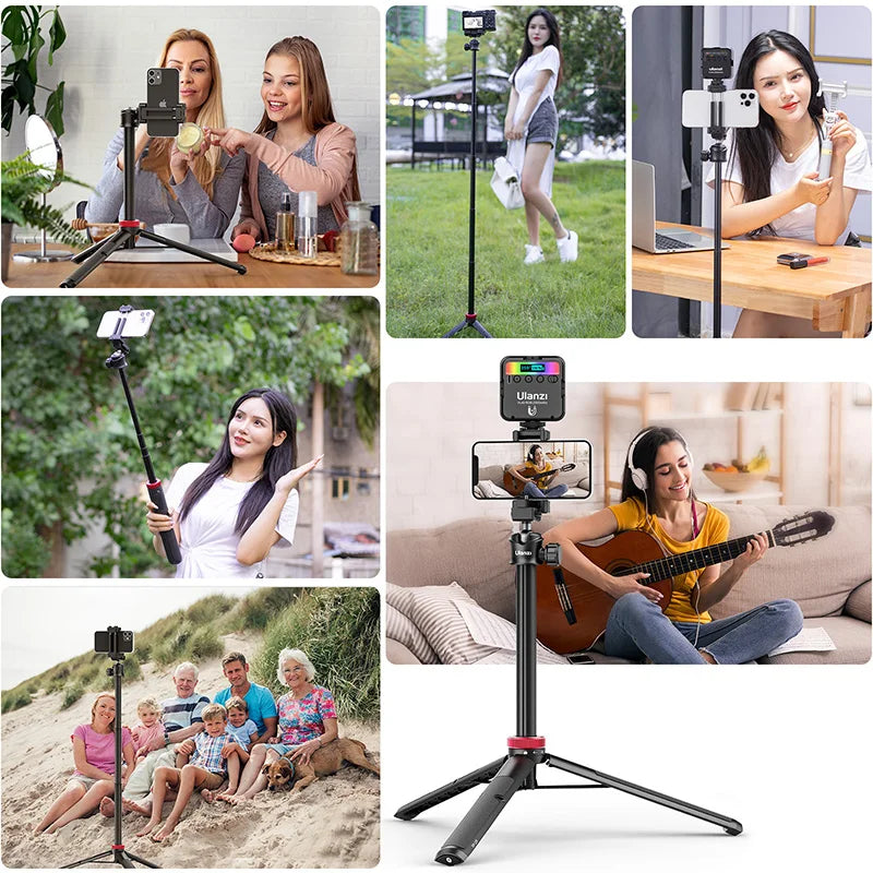 TRIPOD MT-44 Tripods Smartphone Vlog Tripods with Cold Shoe Phone Mount Holder for Mobile Tripod Camera Portable SLR