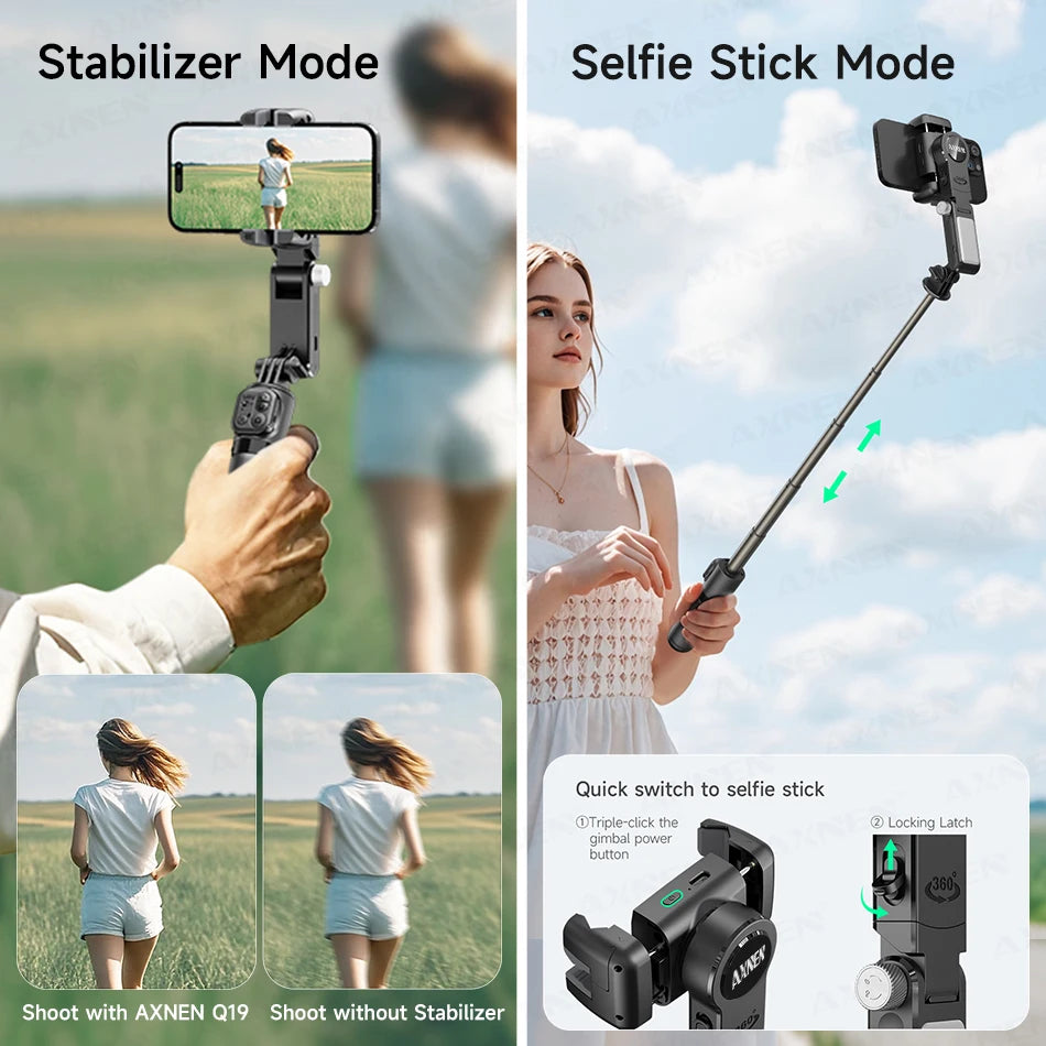 AI Tripod Auto Rotation Face Track 360°