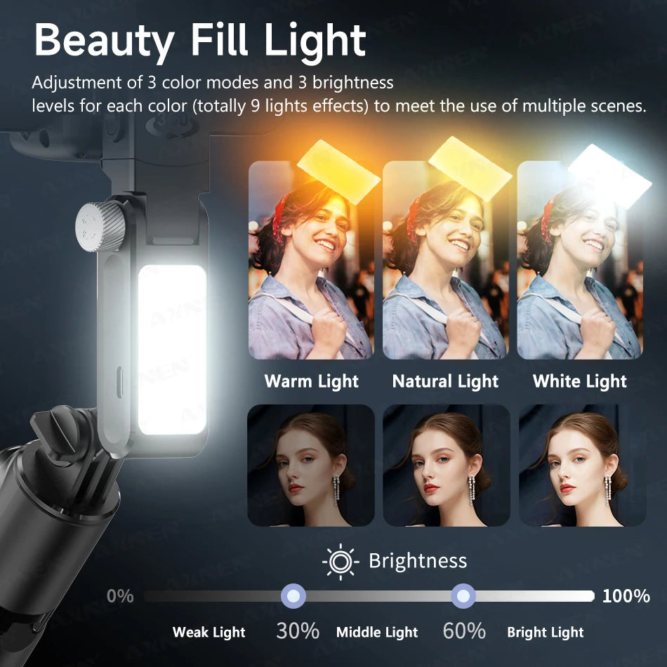 AI Tripod Auto Rotation Face Track 360°
