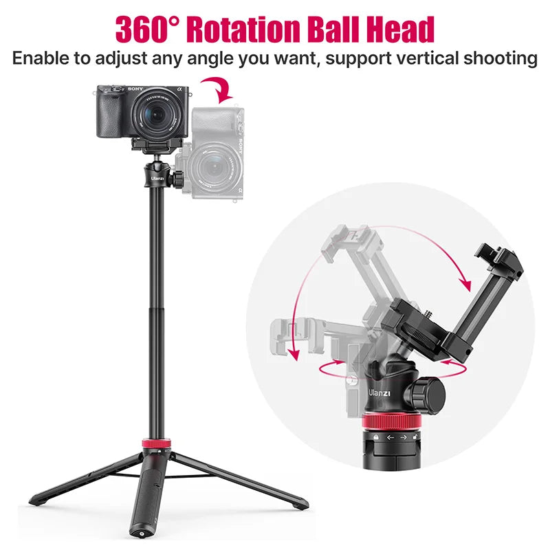 TRIPOD MT-44 Tripods Smartphone Vlog Tripods with Cold Shoe Phone Mount Holder for Mobile Tripod Camera Portable SLR