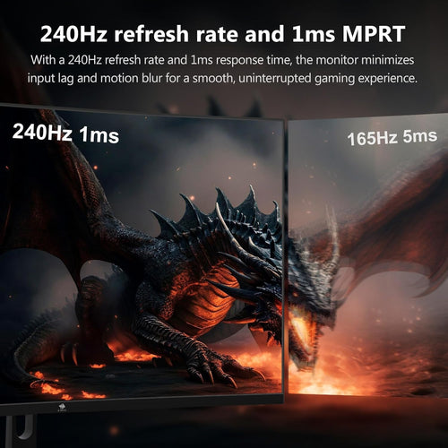 Z-Edge 32 Inch Curved PC Gaming Monitor, FHD 1080P 240Hz Curved Monitor,1500R Computer Monitor, MPRT 1Ms Monitor, Freesync, Low Blue Light, UG32P 1X DP and 2X HDMI