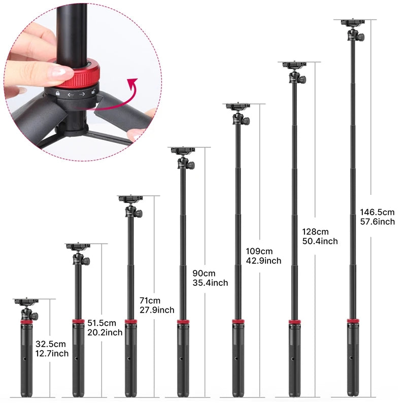 TRIPOD MT-44 Tripods Smartphone Vlog Tripods with Cold Shoe Phone Mount Holder for Mobile Tripod Camera Portable SLR